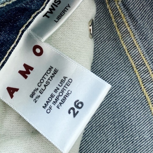 NWT Anthropologie Amo Mid Rise Twist Ankle Dark Wash Skinny Jeans - Picture 9 of 9